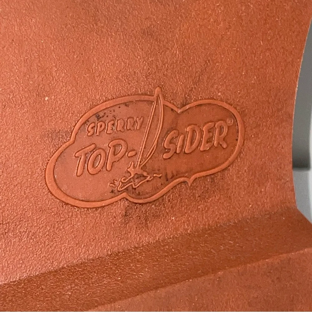 Sperry TopSider Boat Shoes Lace Up Oxford Plain Toe Sand Suede Size 10 Drop Heel